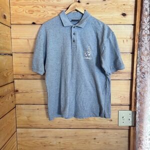 Vintage Polo Shirt Mens Medium Grey Bugs Bunny Golf Wabbit Activities No 82 Bhs